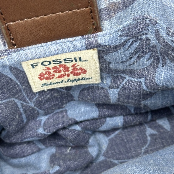 Fossil Tan Handbag with Bamboo Handles - Picture 5 of 9